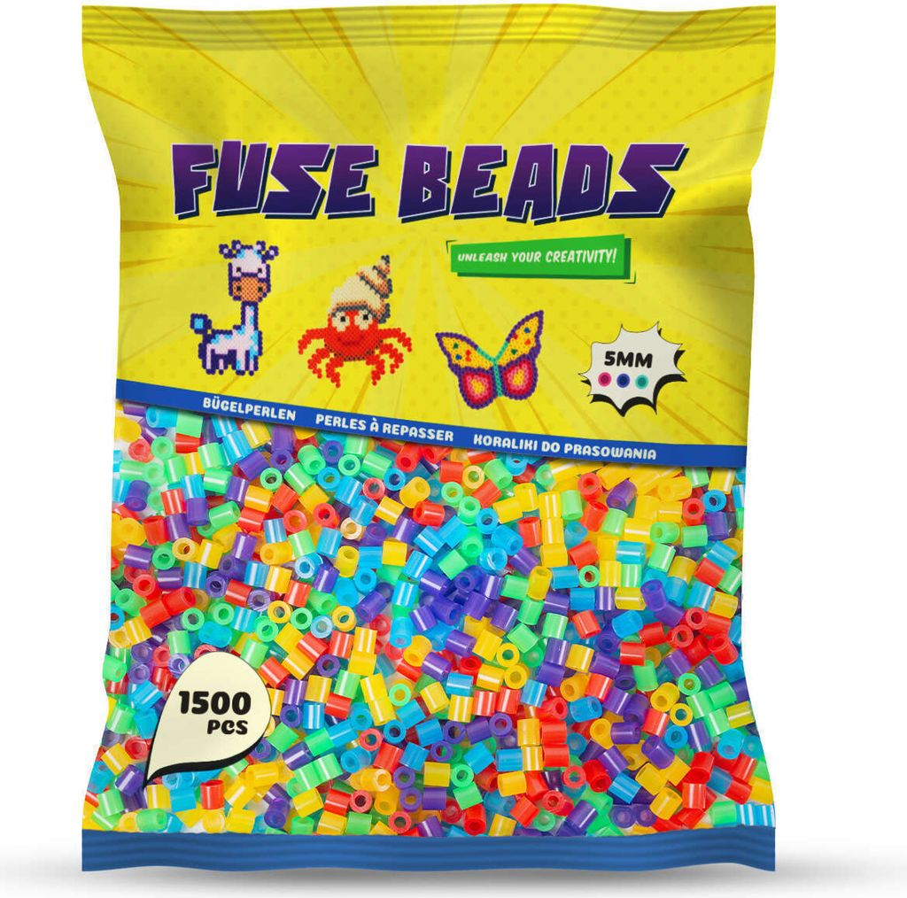 Benny Beads Bügelperlen 1500 Stück, Midi-Größe 5mm, Produktbild 