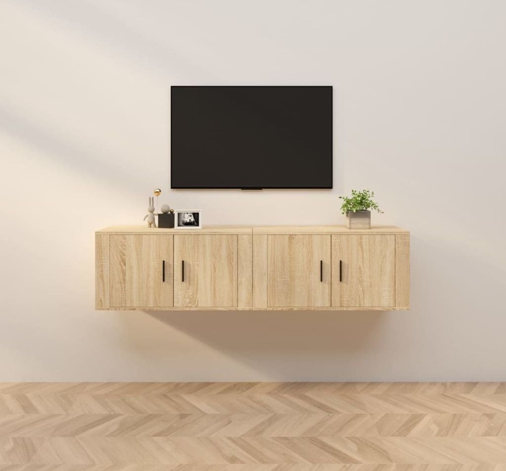 Maison Exclusive - TV-Wandschränke 2 Stk. Sonoma-Eiche 80x34,5x40 cm