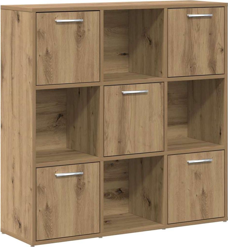 vidaXL Bücherregal Artisan-Eiche 90x28x90 cm Holzwerkstoff