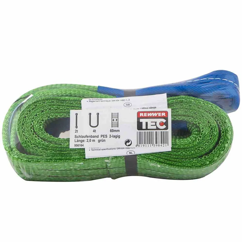 Élingue de levage 2m sangle textile à boucles pour charge lourde - 4