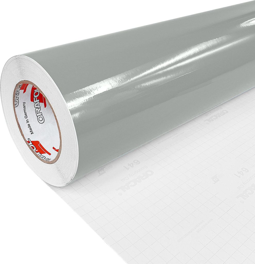 DecoMeister Möbelfolie selbstklebend 63x100 cm - Grau Hochglanz - Einfarbig Klebefolie für Möbel - Klebefolie Möbel für einfache Anwendung, id...