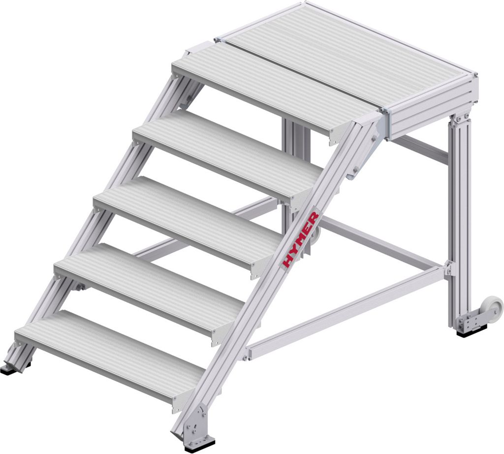 Hymer Treppenpodest, Stufenbreite 800 mm, 5 Stufen