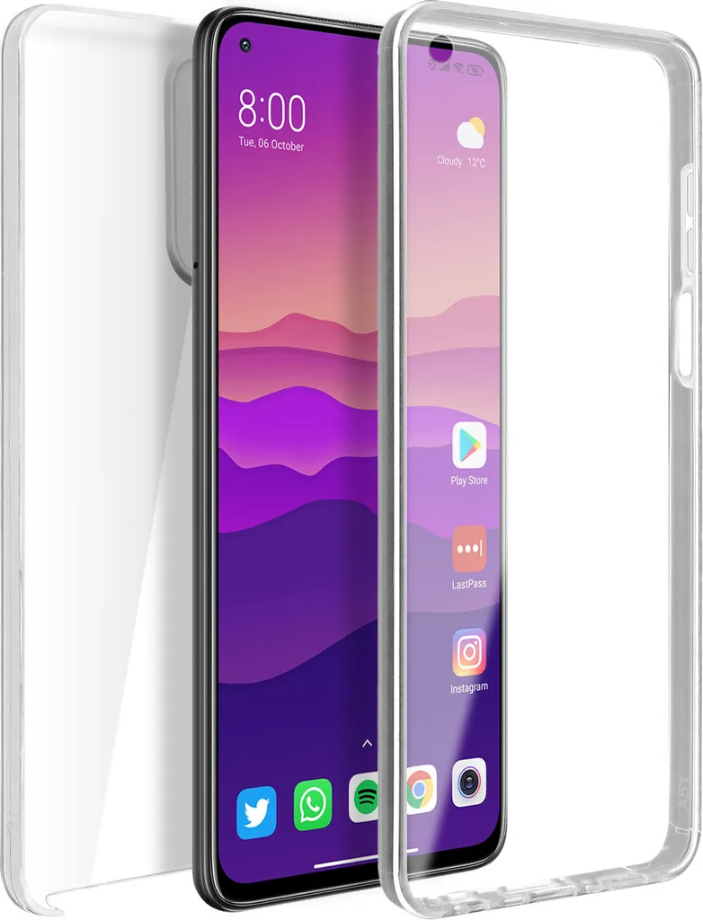 Avizar, custodia protettiva per Xiaomi Mi 10T / 10T Pro, fronte + retro, trasparente