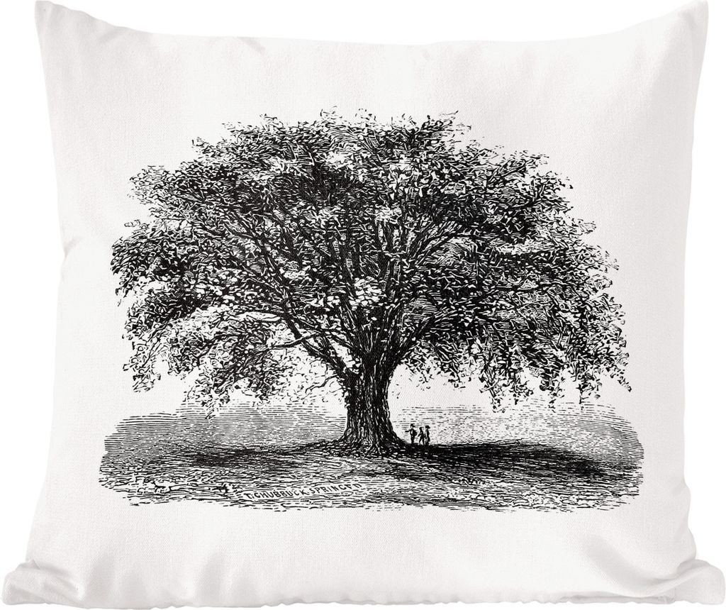 MuchoWow Zierkissen Sofakissen Wohnzimmer Dekokissen 50x50 cm Jahrgang - Baum - Natur - Komfort - Sofakissen