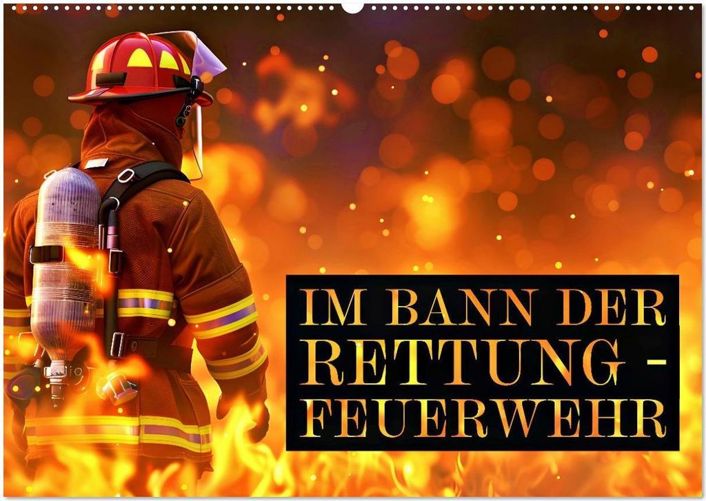 Im Bann der Rettung - Feuerwehr (Wandkalender 2026 DIN A2 quer), CALVENDO Monatskalender