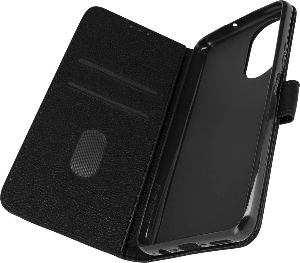 Avizar, Etui Kunstleder mit Standfunktion für Honor X7, Schwarz