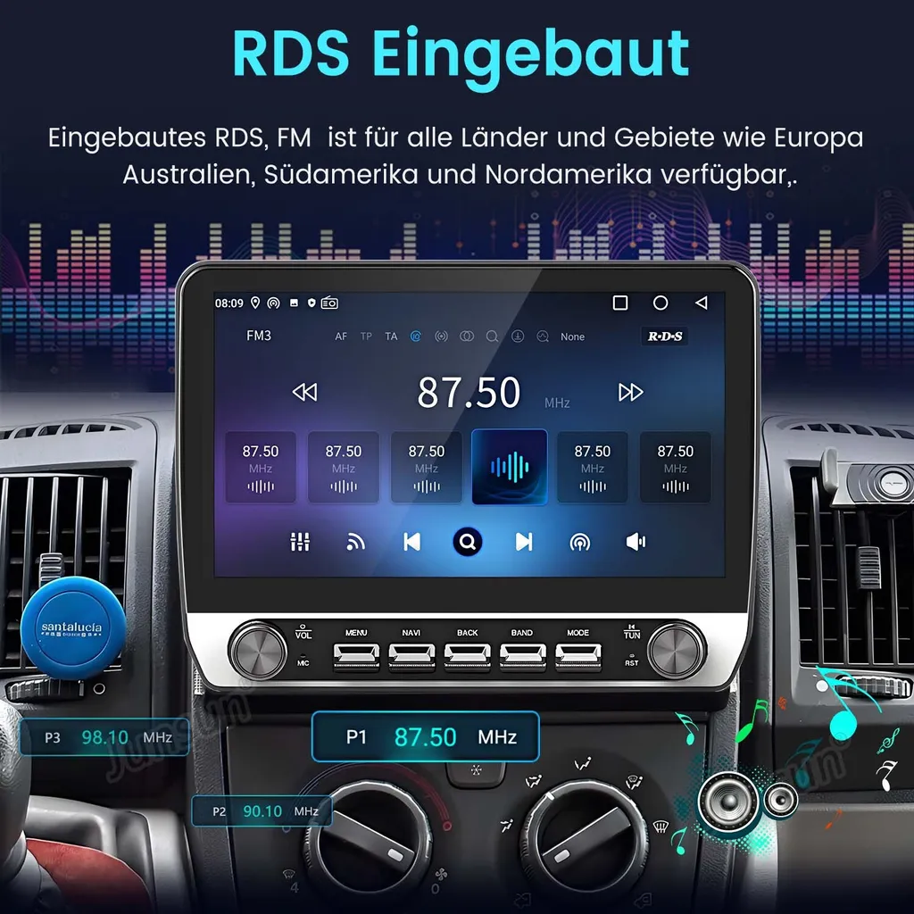 Station Multimédia Android 15 avec Navigation GPS pour Fiat Ducato DAB+ - 16