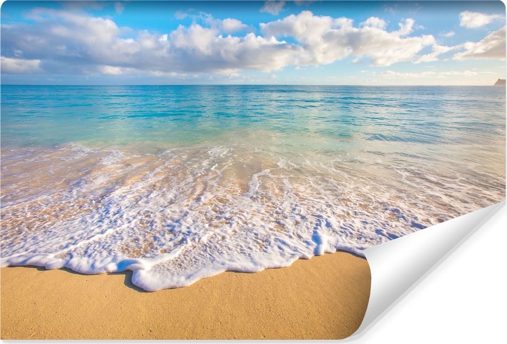 Muralo Selbstklebende Fototapete Strand MEER Wellen Landschaft 3D Br. 135cm x Hö. 90cm