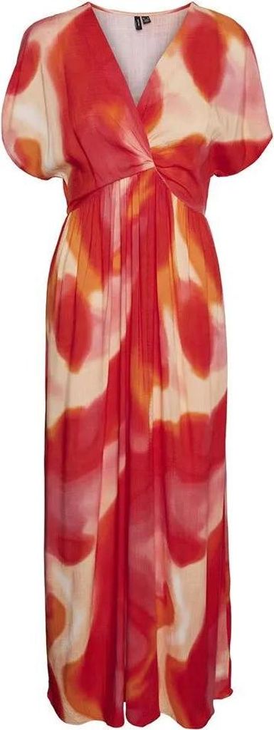 Vero Moda Jade Kurzarm Midi-kleid Orange S Damen Orange S