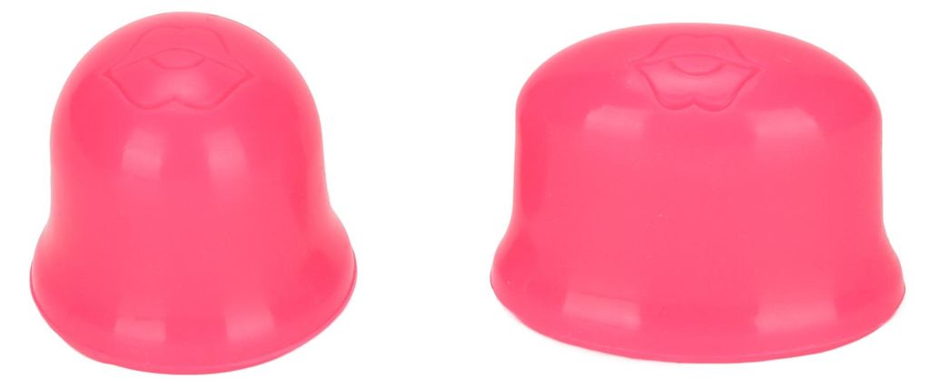 2er-Pack Lippenvergrößerungsgerät aus weichem Silikon, runde und ovale Form, Selbstansaugung, Schönheitswerkzeug für Mund und Lippen