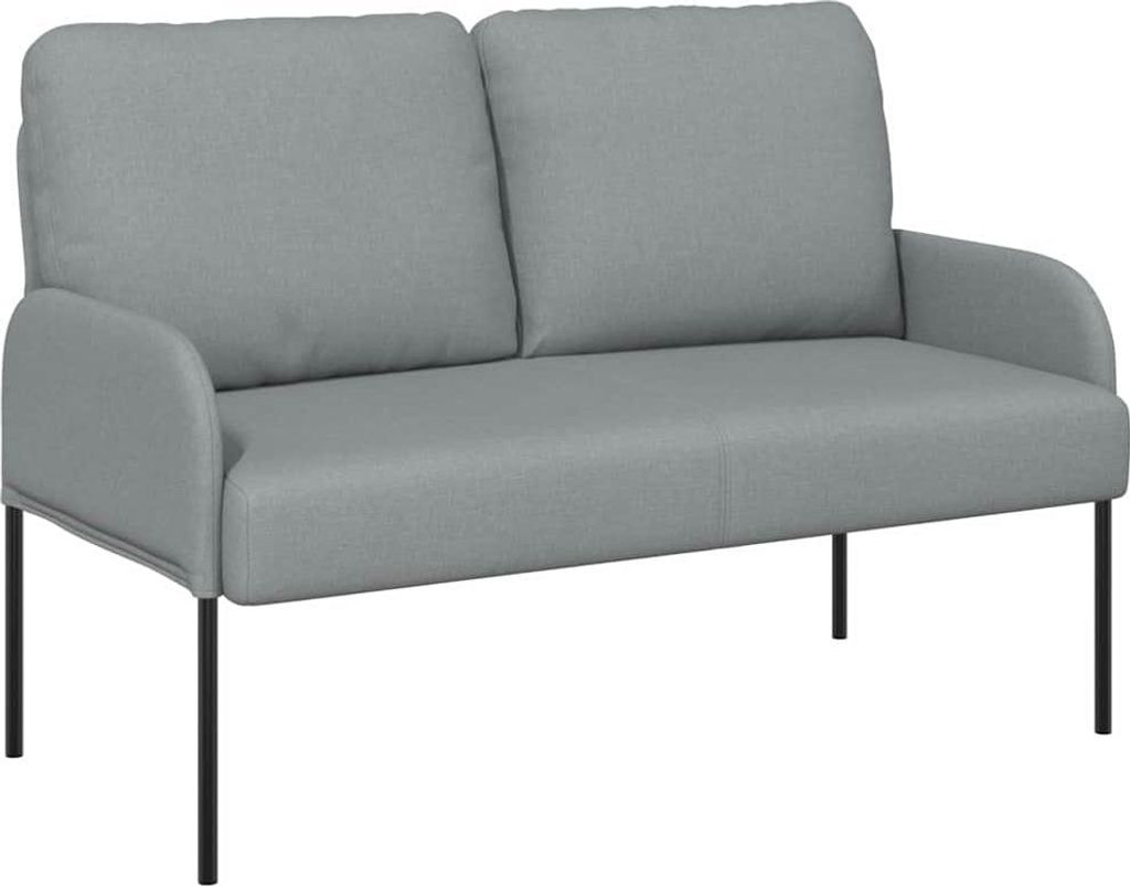 vidaXL Sofas mit Kissen 110cm Hellgrau Sperrholz