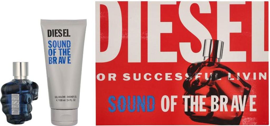 Edt Spray 50ml/Shower Gel 100ml Diesel Sound Of The Brave Giftset