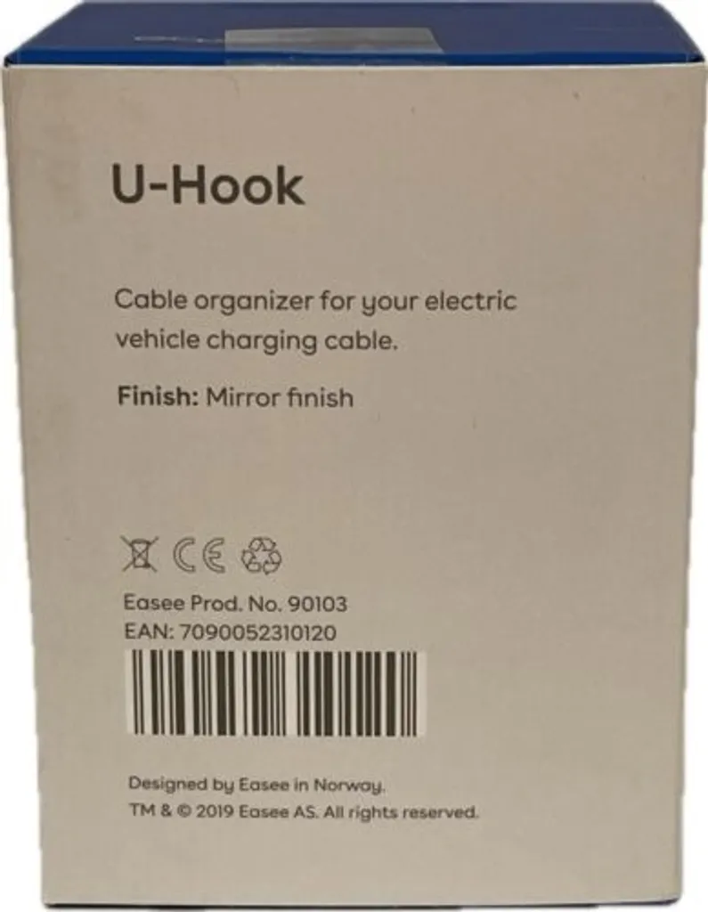 Support de câble Easee 90103 U-Hook Premium en acier inoxydable