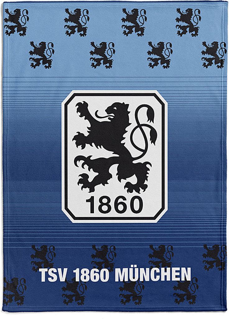 TSV 1860 München  Flanellfleecedecke Logo Produktbild 