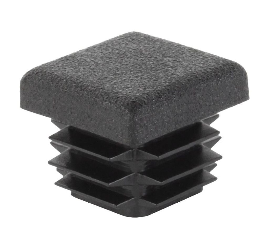 Alberts 859015 Verschlussstopfen für Vierkantrohre | Kunststoff, schwarz | Breite 20 mm | 4 Stück