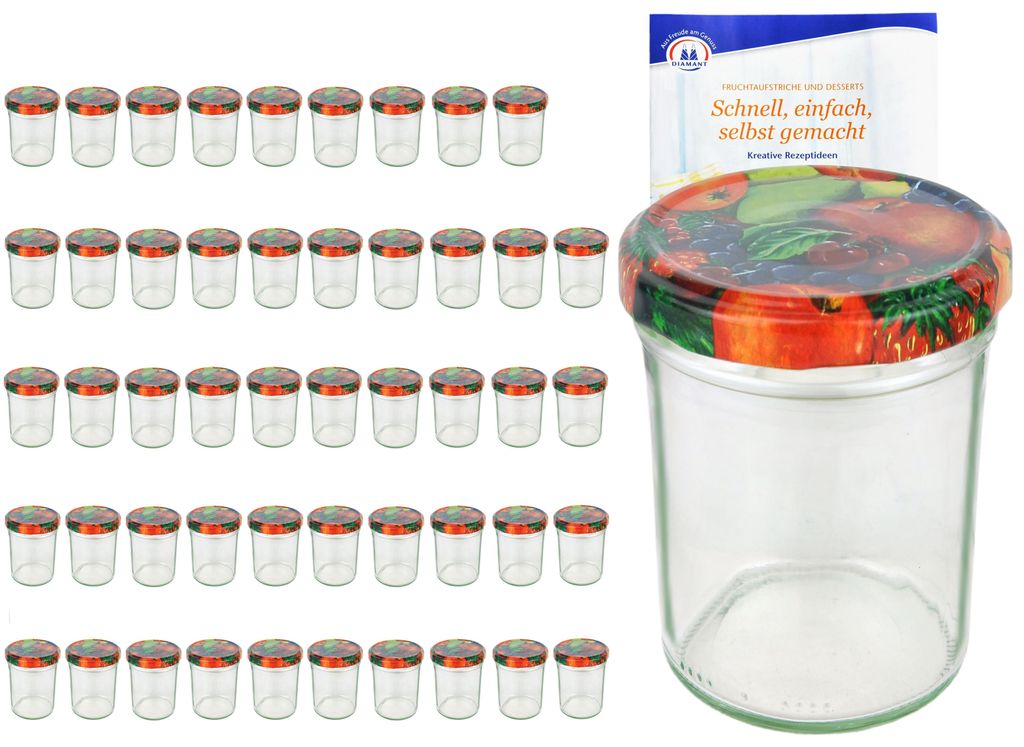 sada 50 kelímků 230 ml HIGH To 66 Ovocný dekor víčko včetně Obrázek produktu 