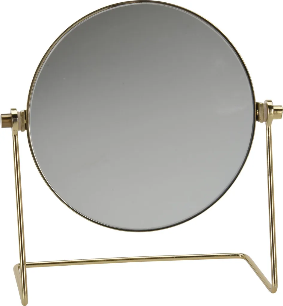Specchio Trucco Oro Design 20,5x18,5x8 cm | Specchio Tavolo Moderno