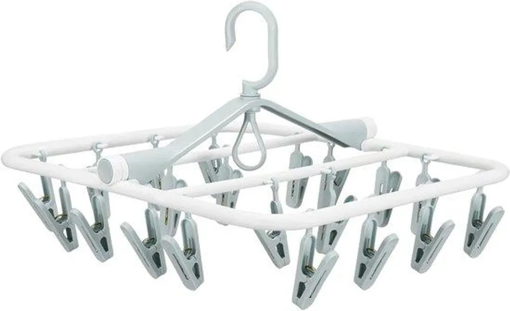 Cintre de séchage inoxydable à 20 clips - Conception anti-vent - 3