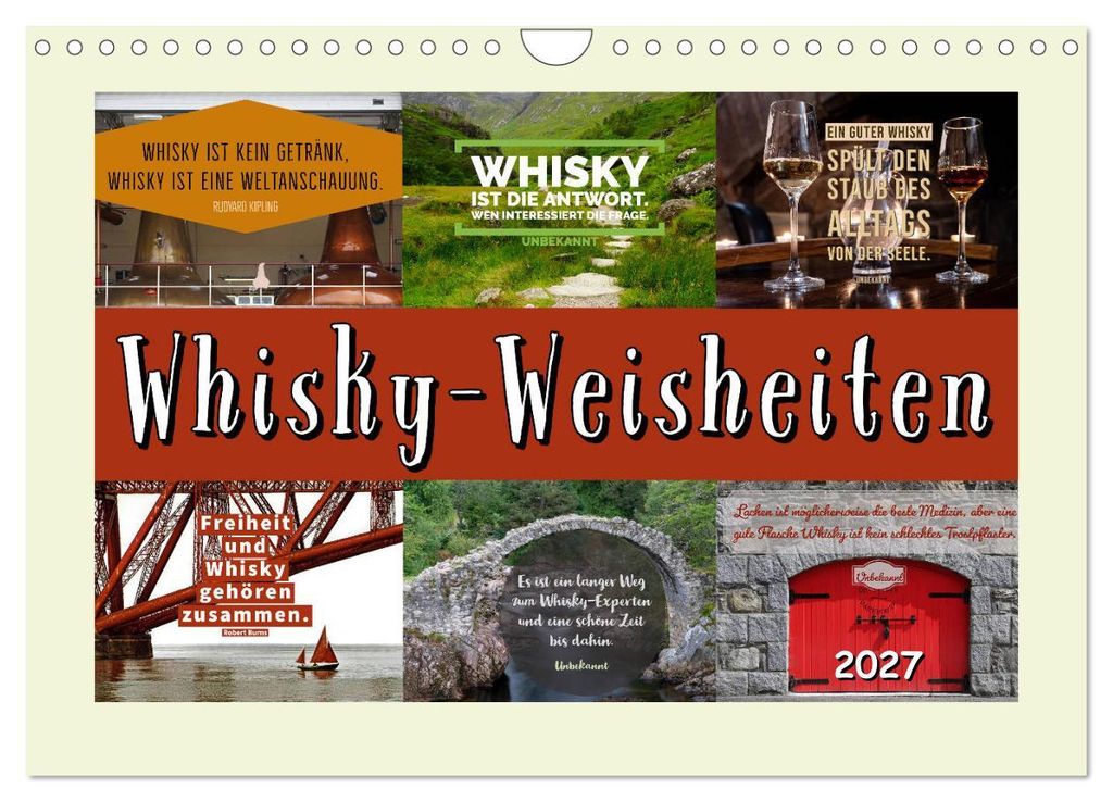 Whisky-Weisheiten (Wandkalender 2027 DIN A4 quer), CALVENDO Produktbild 