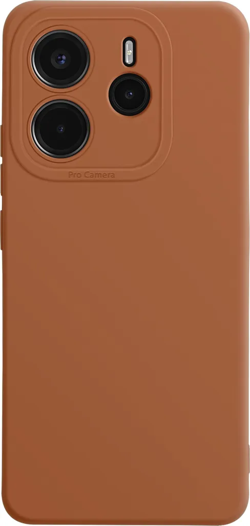 Custodia Silicone Avizar Redmi Note 14 4G - Marrone Protezione Totale