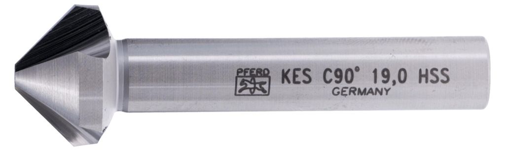 PFERD TOOLS HSS Kegel-und Entgratsenker 90° Ø 19 mm Schaft-Ø 10mm DIN 335 C