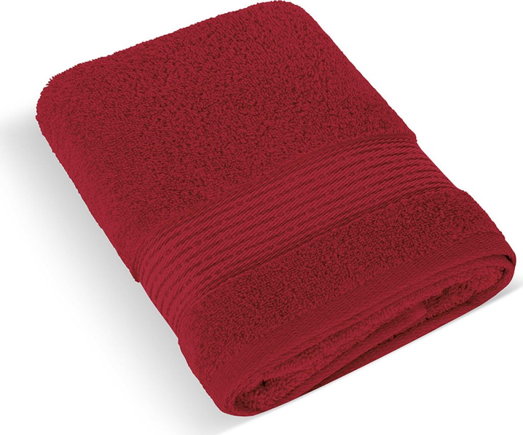 Frottee-Handtuch 70x140cm Streifen 450g burgunderrot