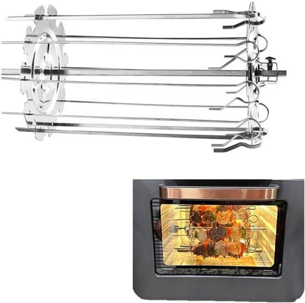 Metallische Grillspießhalter für BBQ und Grillzubehör, 6 Stück