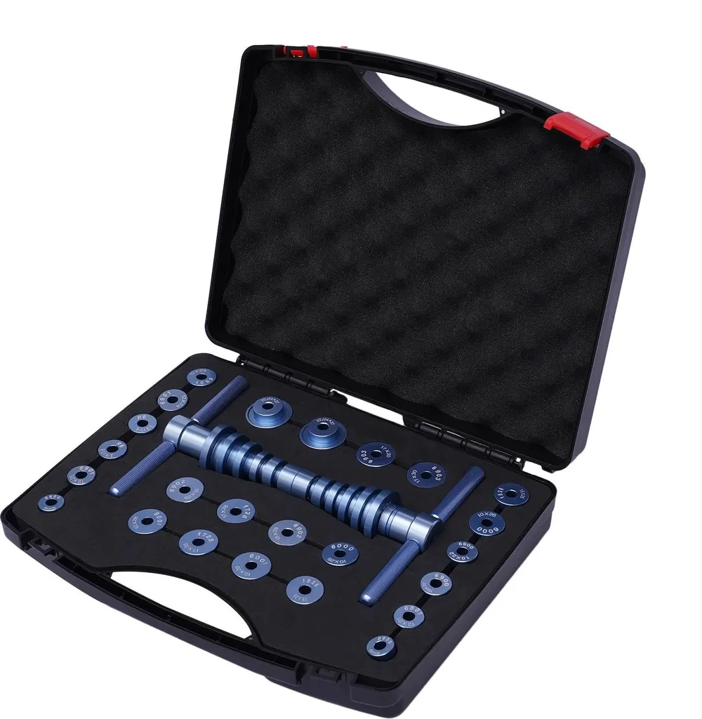 Kit de presse à roulements vélo universel pour moyeux et cadres bleu
