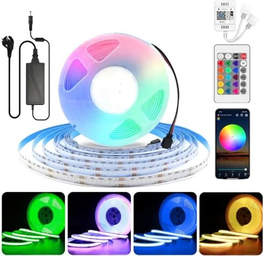 Striscia LED RGB COB 24V WiFi Alexa e Google: 5m di Pura Domotica Smart