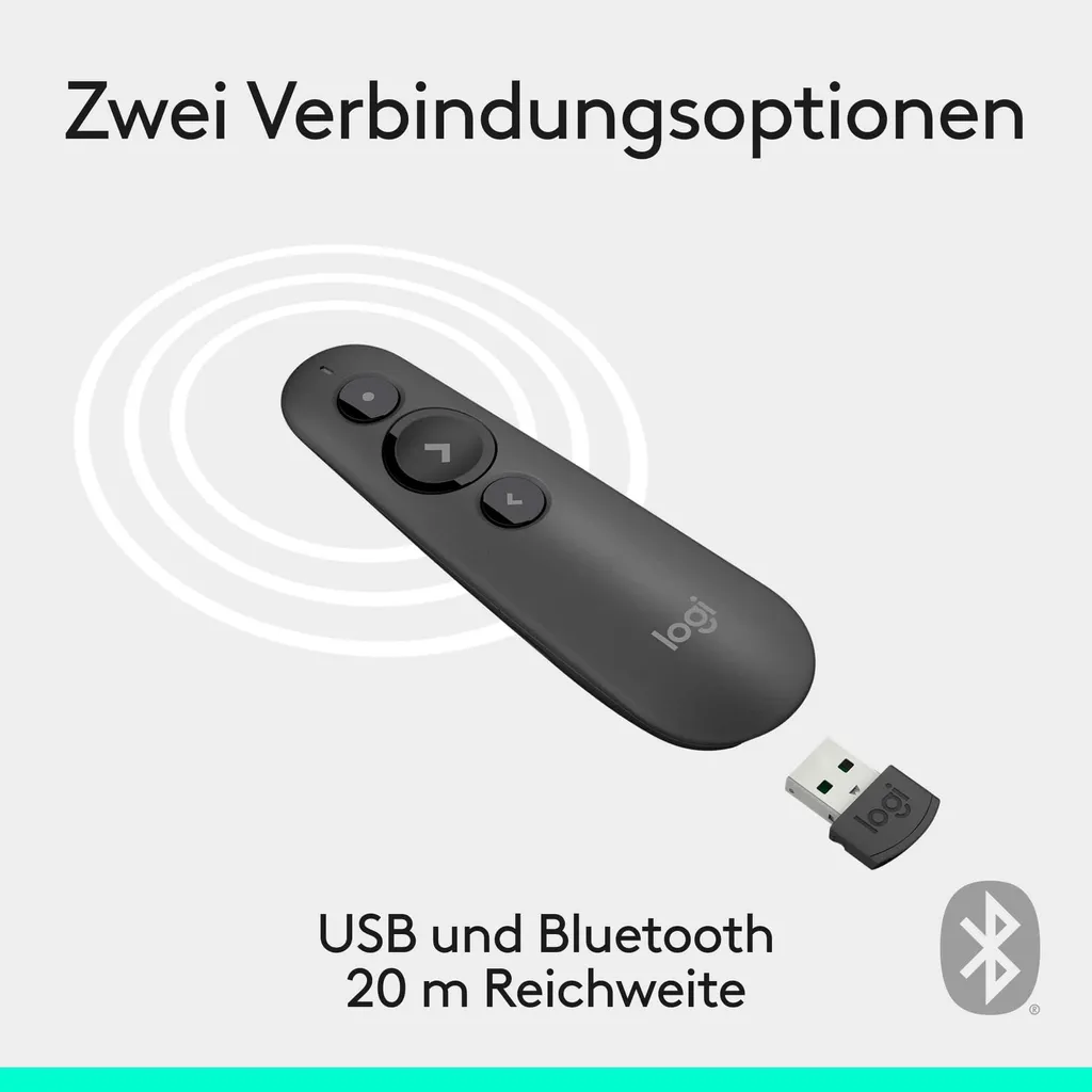 Logitech R500s Graphite Télécommande de Présentation Sans Fil Laser Rouge - 21