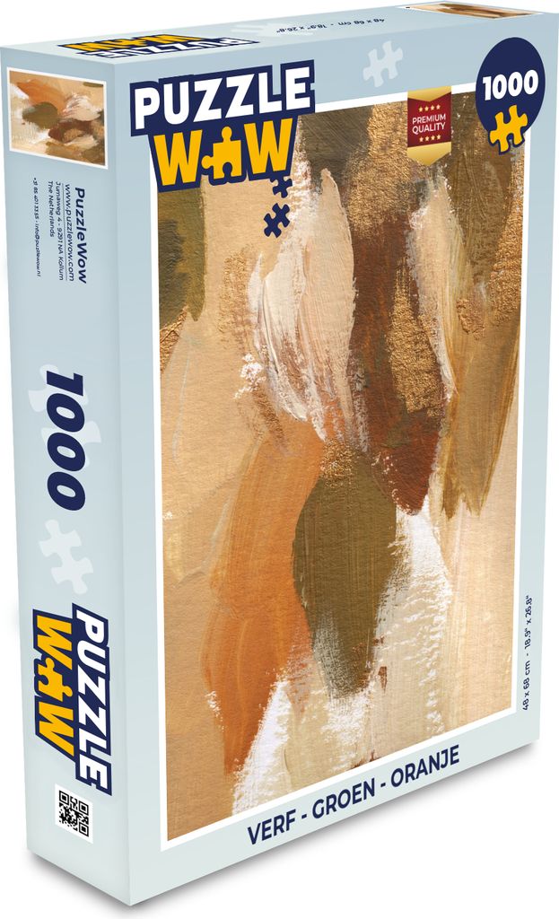 MuchoWow Puzzle 1000 Teile Farbe - Grün - Orange - Spielzeug - Alt und Jung - Spiele - Puzzeln