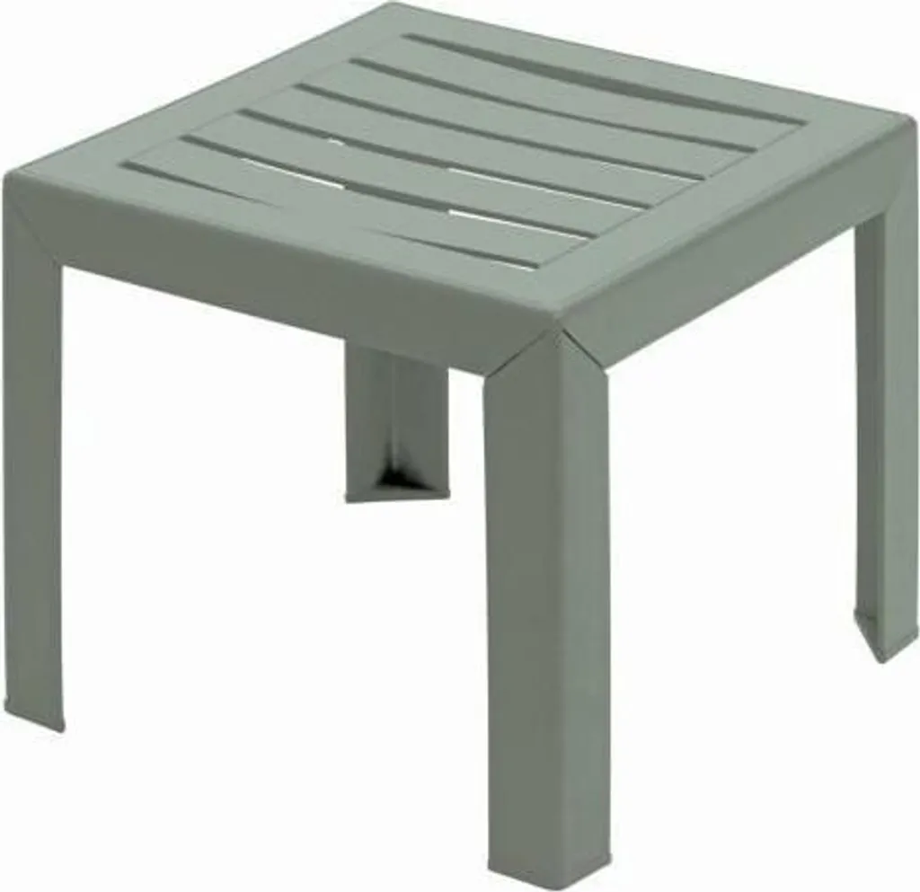 Tavolo da giardino, Miami, basso, verde tenero, 40 x 40 x 35 cm, resina, impilabile, resistente ai raggi UV