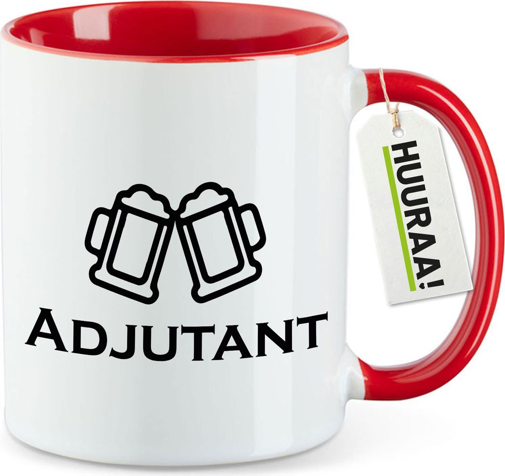 Huuraa Kaffeetasse Adjutant Schützenfest 330ml Rot Keramik Kaffeebecher Geschenkidee