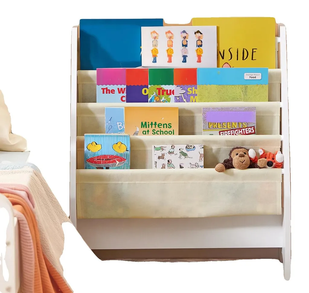 Meuble de rangement enfant ivoire bibliothèque écologique et robuste