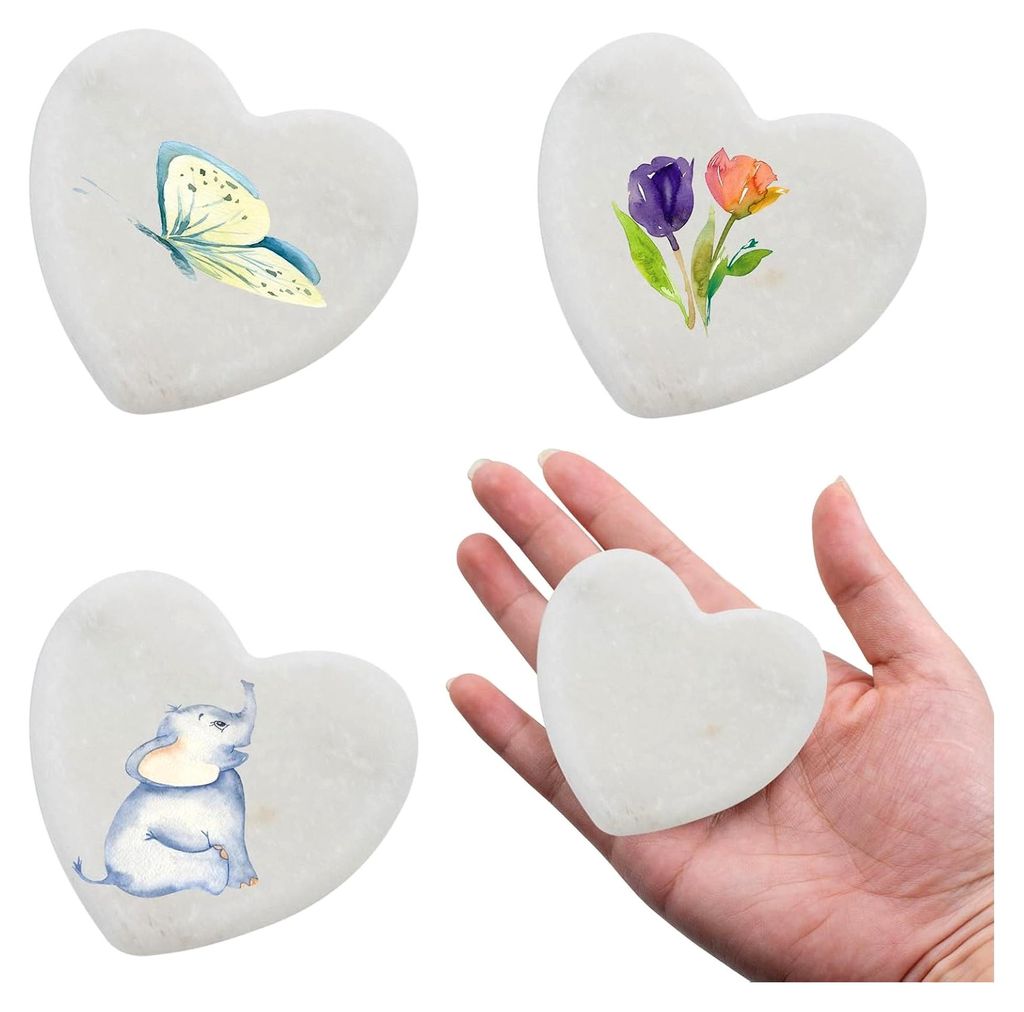 4 Stück Herzsteine Dekoration Marmor Glückssteine Natursteine Gastgeschenke für Hochzeiten, Brautpartys, Jahrestage, Gedenkgeschenke 6x6x1 cm