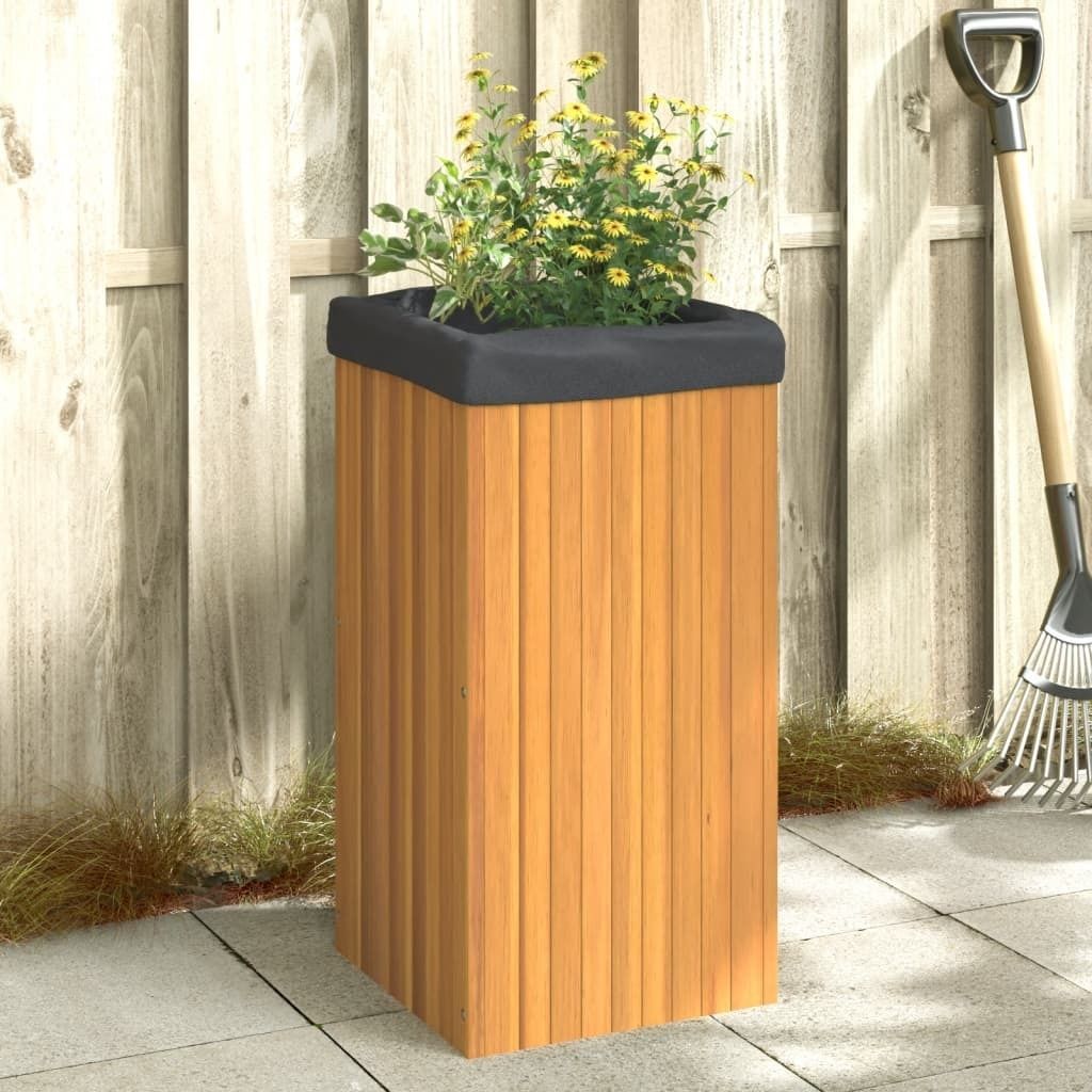 Braun Pflanzkübel 45x45x90 cm Massivholz Akazie Beete Beete