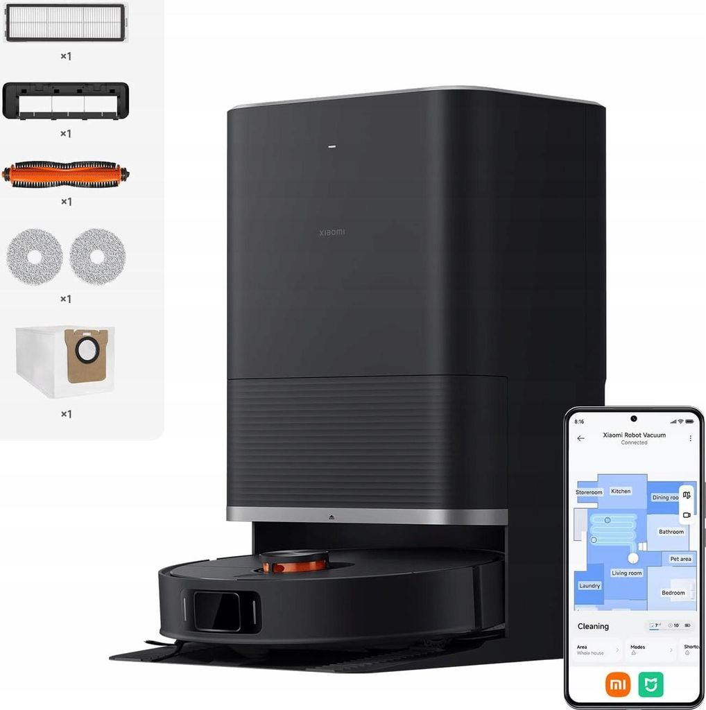 Xiaomi Robot Vacuum X20 Max 8000Pa Mycie Mopów Gorącą Wodą Zdjęcie produktu 