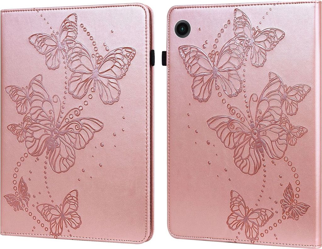 Für Samsung Galaxy Tab A9 Schmetterling Muster 2 Kunstleder Produktbild 