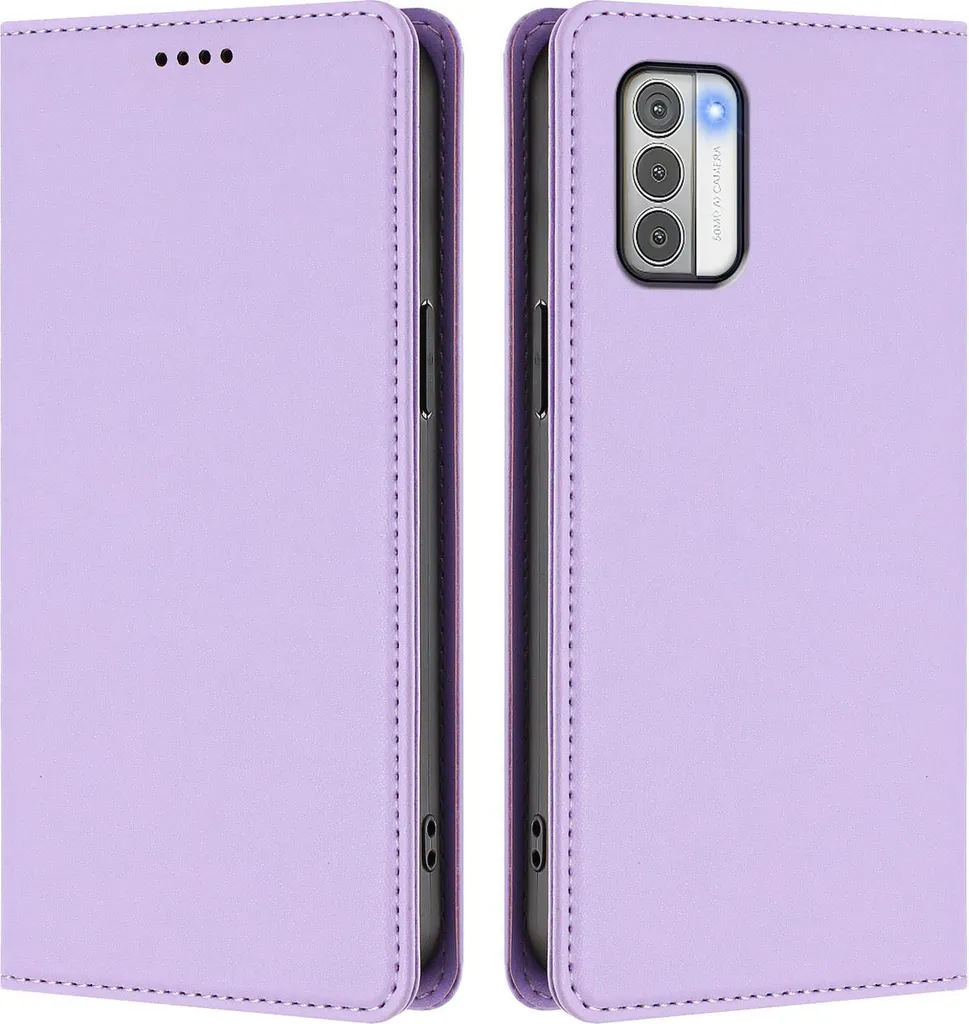 Custodia Nokia G42 / G310 Viola: Cover Flip in Pelle PU Antiurto Magnetica