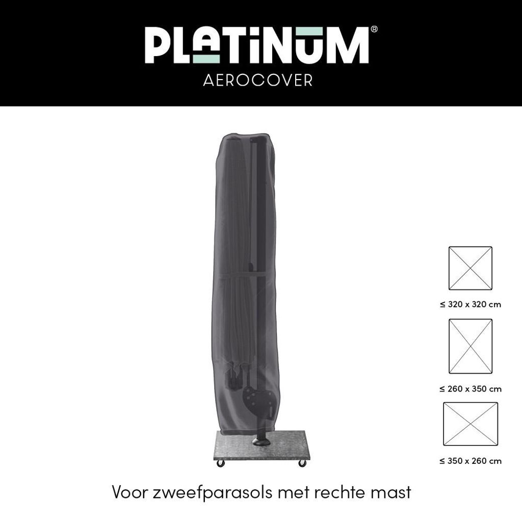 AeroCover Schutzhülle H260x55/60 cm Ampelschirm 3.2x3.2m / Produktbild 
