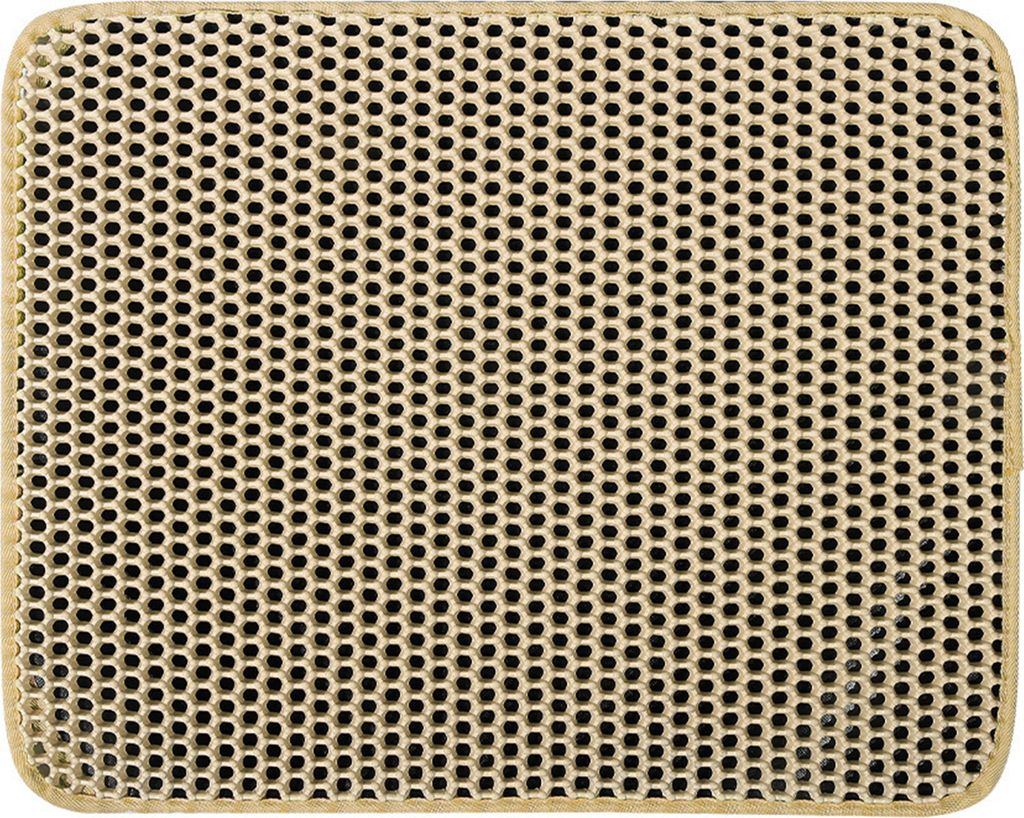 Atmungsaktive Katzenstreumatte, doppellagige Struktur, wasserdicht, problemlos, leicht zu reinigen, Bodenmatte im Taschendesign für Haustiere