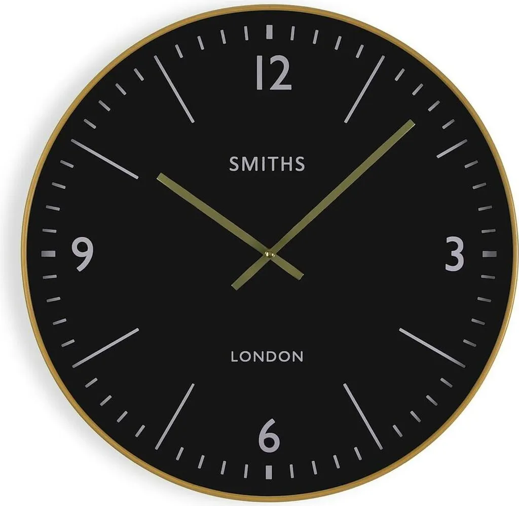 Horloge murale salon 50 cm en métal Smiths Versa pour déco industrielle
