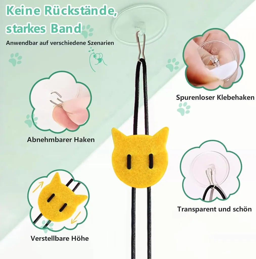 Set de 2 souris interactives pour chat avec couineur et queue à ressort - 3
