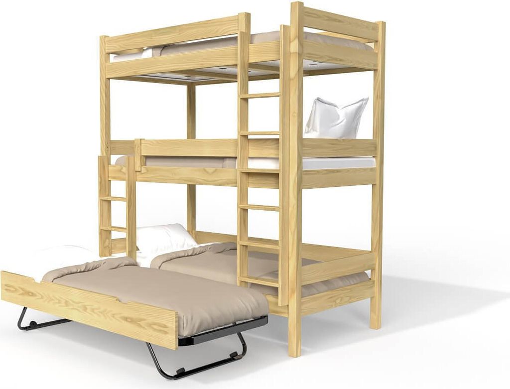 Etagenbett 4 Plätze 90X190 holz ABC - Honig Produktbild 