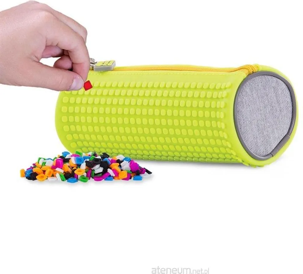 Trousse PIXIE CREW avec Panneau Silicone Créatif Jaune Néon Design Gris - 5