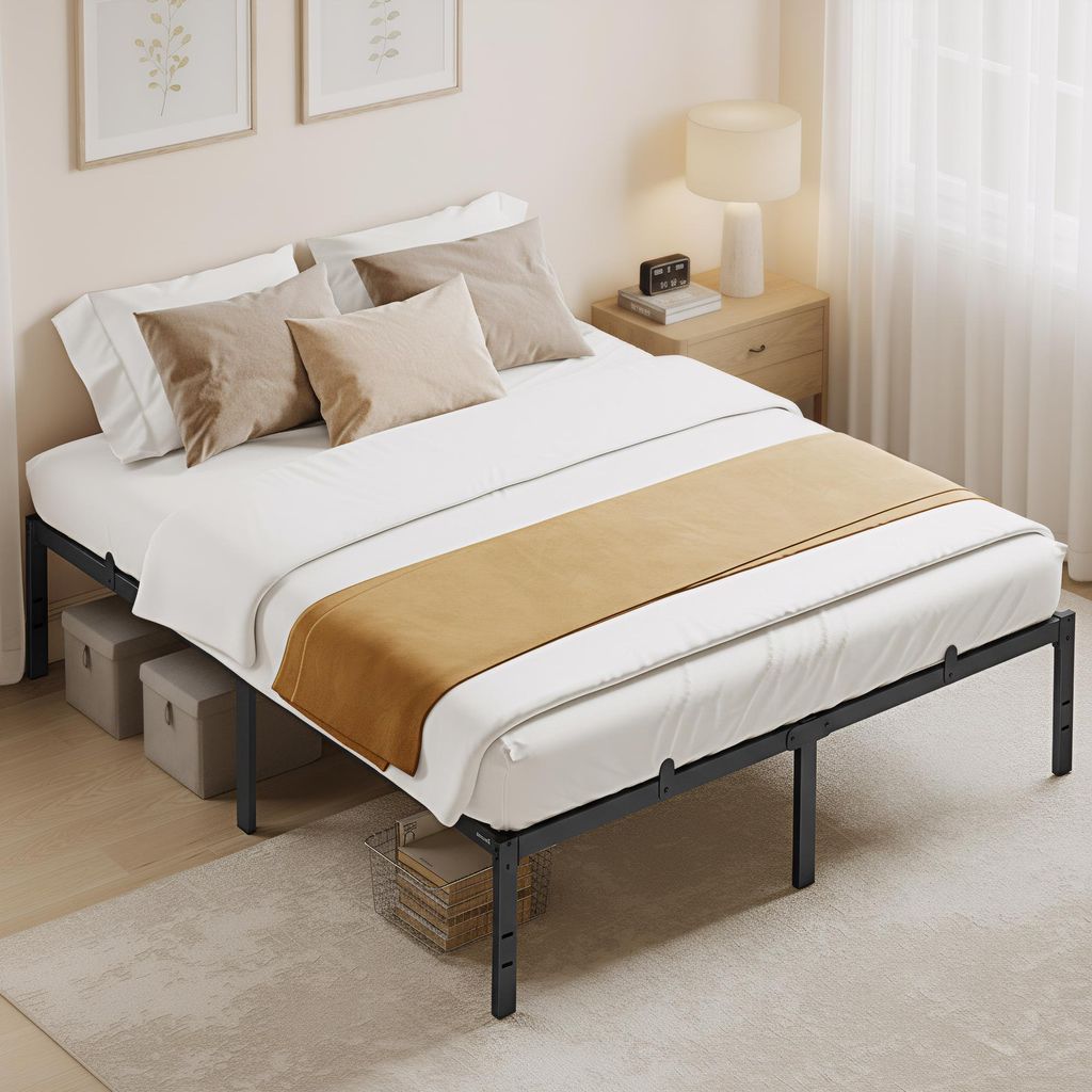 VASAGLE Doppelbettgestell, Bett, 160 x 200 cm, 40.6 cm H, Produktbild 