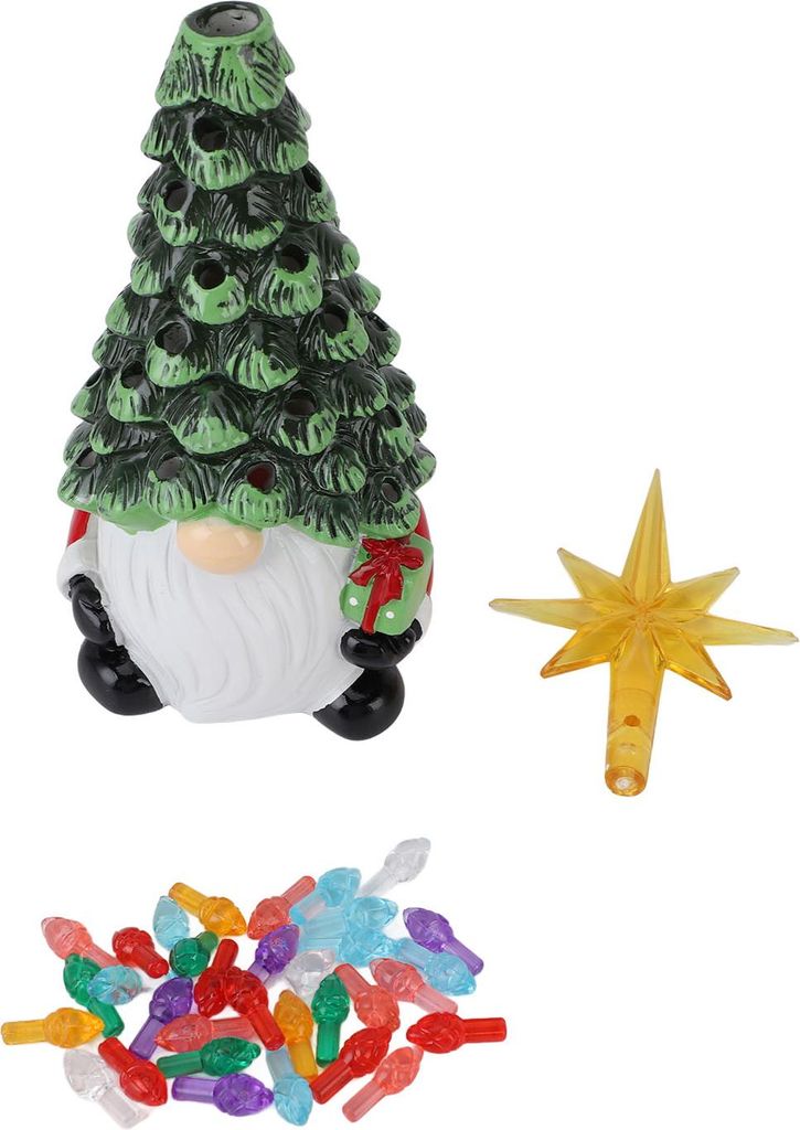 Beleuchtet Weihnachtsbaum -Gnom -Harz exquisit farbenfrohen leichten batteriebetriebenen Glhen fr die Tischdekoration