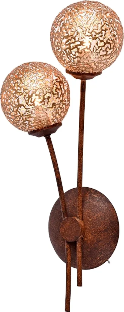 Paul Neuhaus applique halogène 2 flammes brun style rustique et chic