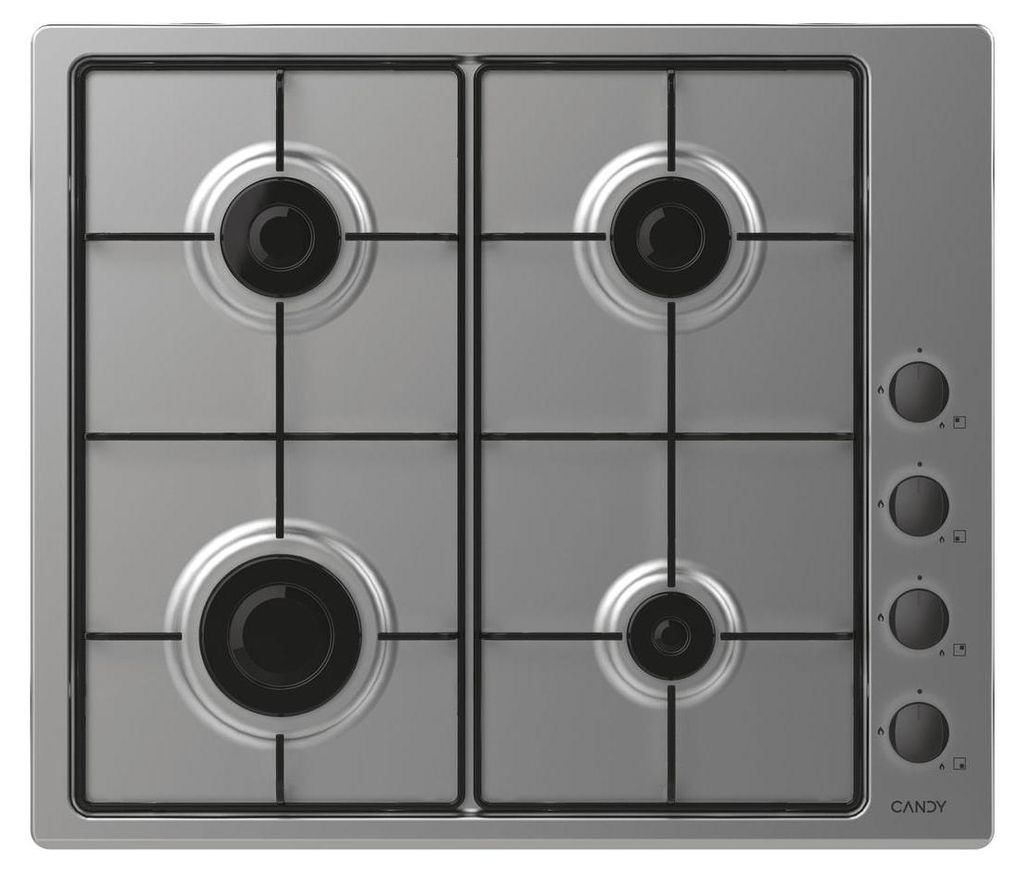 Table de cuisson à gaz 59.5cm 4 feux noir - Candy - CHW6LBX Image du produit 