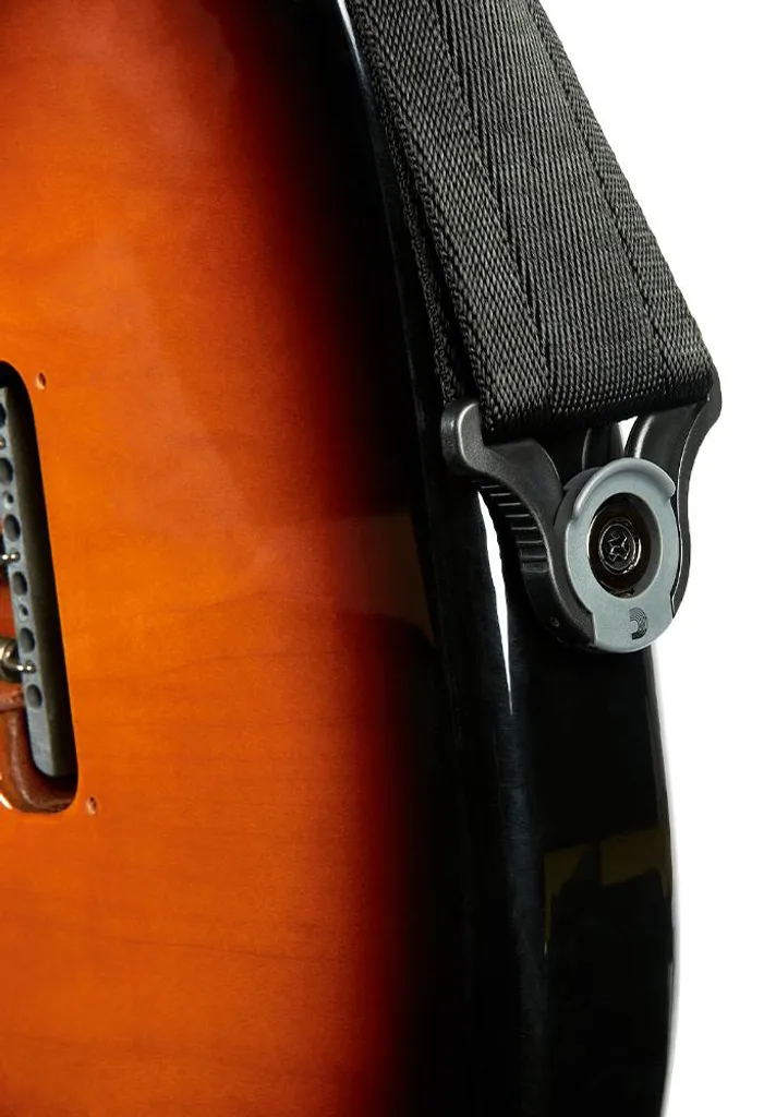 D'Addario AutoLock 50BAL00 Sangle de Guitare Noire à Verrouillage Auto